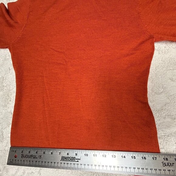 Pursuits. ltd Fine Italian Merino Wool Turtleneck Sweater Womens Small Orange - Picture 7 of 10